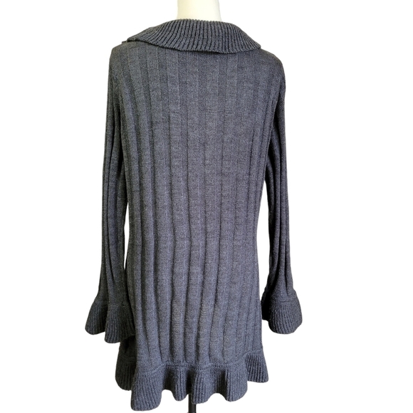 BRITTANY Black Ruffled Cardigan Size 1X - Picture 2 of 9